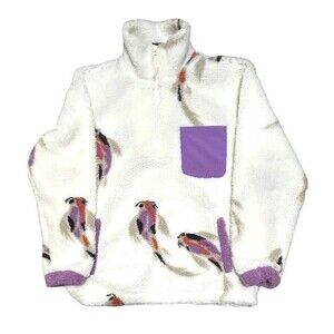 Taylor Swift SPEAK NOW TV Koi Fish Quarter Zip Sherpa Pullover SIZE Small